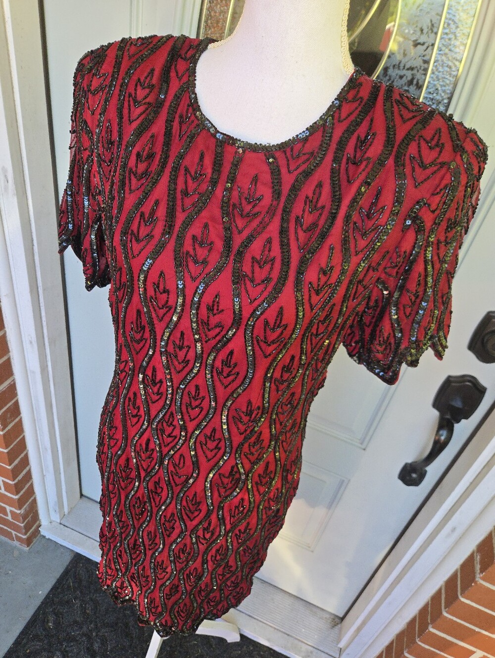 Vintage Stenay Beaded Cocktail Dress - Picture 4 of 10
